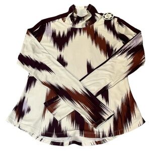 NWT CALIA COLD WEATHER TURTLENECK IN BROWN & WHITE. Medium